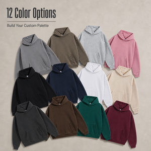 Sweat à capuche unisexe surdimensionné en polaire 400g, personnalisé avec impression DTG, brodé, ultra-épais – Tendance Hiver - Product Image 5