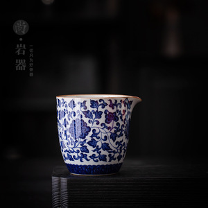 Blue And White Porcelain Fair <b>Cup</b> Cylinder Shape Dehua Ceramic <b>Tea</b> Dispenser Kung Fu <b>Tea</b> <b>Set</b> Accessory Without Lid - Product Image 4