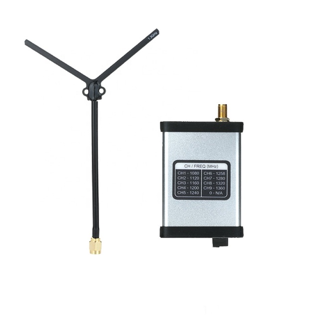 FPV Receiver 1.2G 1.6W Image Transmission Transmitter Receiving Module + Antenna for FPV RC Drone Parts