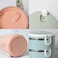 Jolie Boîte à Lunch Japonaise pour Enfants, Conteneur Alimentaire Portable de Type Bento, Cuisine, Hermétique, Chauffante en Acier Inoxydable Carré