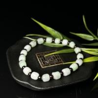 Bracelet en jadéite birmane naturelle de qualité A, forme baril, bracelet en jadéite verte de haute qualité, cadeau pour femme (avec NGTC)