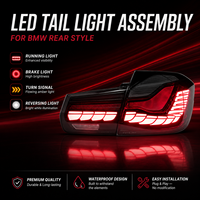 Feux arrière à LED rouges BK pour BMW Série 3 GT F34 2013-2019, nouveau design écailles de dragon, clignotants séquentiels, marche arrière, Plug & Play