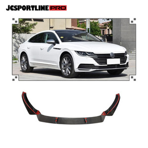 Divisor de Labios Delantero para Parachoques de Fibra de Carbono para VW <span class=keywords><strong>Arteon</strong></span> Hatchback de 4 Puertas 2019-2020 (No Compatible con <span class=keywords><strong>R</strong></span>-Line) - Product Image 1