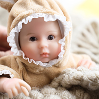 6 Zoll Superweiche Entzückende Mini-Reborn-Babypuppe Vollkörper-Platin-Silikon Modepuppe für Mädchen mit Wechselkleidung