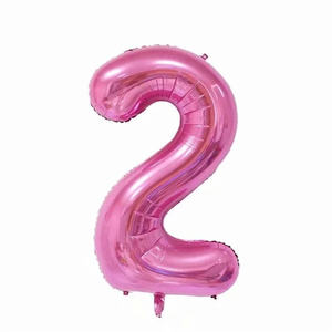 16 pouces ROSE OR ROSE Gonflable Feuille Ballons Nombre 0-9 Métallique Airballoon Fête D'anniversaire Bar Afficher Déco Balon - Product Image 2