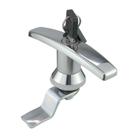 Poignée de porte d'armoire à verrouillage à quart de tour JUCRO DL302-2 OEM, en alliage de zinc chromé brillant, cylindres industriels de 50 mm