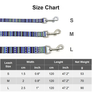 Geometric Pattern blue Polyester <b>Dog</b> Leash Durable Tribal Style All Seasons for <b>Dogs</b> - Product Image 4
