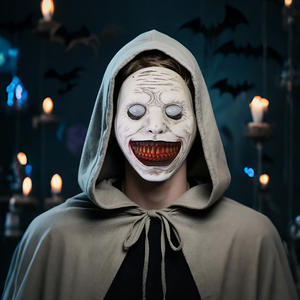 หน้ากากพลาสติกสำหรับฮาโลวีน ลายตาขาว นักบวชผี หน้ากากสยองขวัญ หน้ากากผี หน้ากากหัวกะโหลก ขายส่งจากจีน - Product Image 2