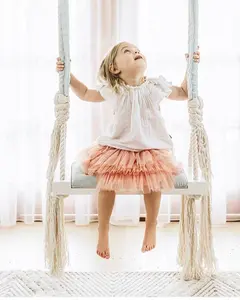 New INS Style Children Hanging Swings Chairs DIY Indoor Swing Chair With Rope And Cushion For Girl Kids Furniture Baby Toys Kids