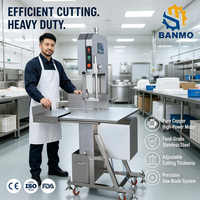 Scie à ruban électrique professionnelle BANMO pour la découpe de viande et d'os, en acier inoxydable de qualité alimentaire, pour boucherie, supermarché, cuisine centralisée