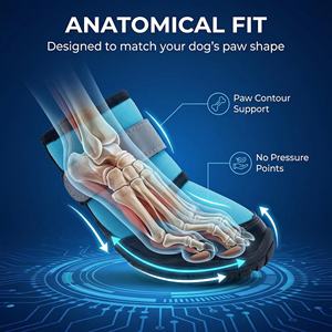 Botas de lluvia para perros Yearning Dog, suela suave, transpirables, de felpa, de goma, impermeables, antideslizantes, para exteriores (cuatro piezas de un conjunto) - Product Image 2