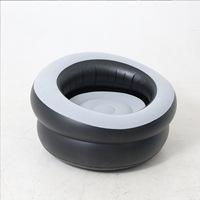 Nouveau canapé simple de forme ronde confortable et vendu à chaud Canapé paresseux en PVC Chaise gonflable circulaire