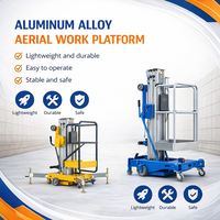 Nouvel ascenseur de mât en alliage avec plate-forme élévatrice en alliage d'aluminium 6m Type d'élingue de chaîne de moteur de traction pour les imprimeries