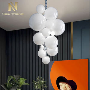 <span class=keywords><strong>Lampadario</strong></span> a LED in Vetro a Forma di <span class=keywords><strong>Palloncino</strong></span> per Decorazione Interna Contemporanea di Hotel, Hall, Villa e Scale - Product Image 5