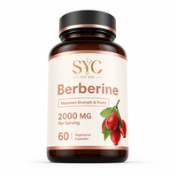 Berbérine SYC BIO Premium 2000mg 60 Capsules Végétariennes Complément Alimentaire à Base de Plantes Prix Usine Vente en Gros