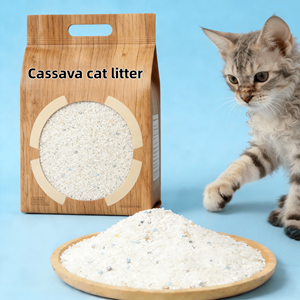 Litière <span class=keywords><strong>pour</strong></span> chat à base de manioc, biodégradable, écologique, 99 % sans poussière, facile à nettoyer, à base de plantes, échantillons gratuits, conception personnalisée, prix compétitif, directement du fabricant - Product Image 1