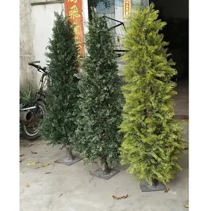 Dapat Disesuaikan Tinggi 150Cm Pohon Cypress Buatan Mini, Pot Dekorasi Pohon Kayu Pohon Cypress Tanaman Buatan untuk Dijual