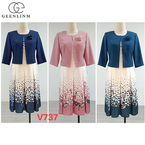 Elegante Vestido Rosa para Mujer, Talla Grande, Ropa Africana, Vestidos de Iglesia Turcos, Traje de Moda con Estampado Floral, Top y Falda - Product Image 6