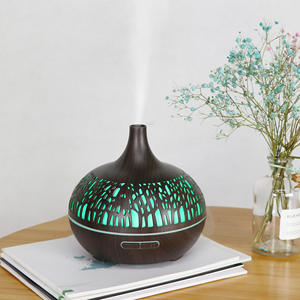 Forest Aroma Diffuser 400ml Wood Grain Design Humidifier With <b>Timer</b> <b>For</b> Home And Office Use - Product Image 2