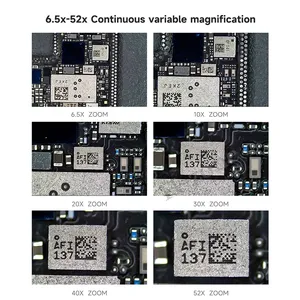 Microscopio Trinoculare MECHANIC SUPER X PRO -TSD SUPER X PRO -B11 con Zoom Continuo 6.5X-52X per Riparazione di Telefoni Cellulari e Saldatura PCB - Product Image 6
