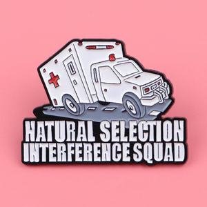 Broche en alliage de zinc motif <span class=keywords><strong>ambulance</strong></span>, animaux et fées pour Halloween et la Fête Nationale, accessoires de mode pour vêtements - Product Image 1