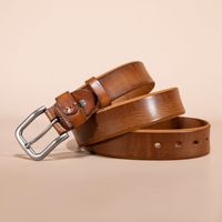 Ceinture JULUN pour homme, ceintures en cuir véritable faites à la main, noir mat, cuir de vachette pleine fleur, ceinture en cuir véritable pour homme, accessoire pour jeans