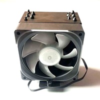 Pendingin CPU Menara Vertikal Universal Hitam Kustom 5 Heatpipe Kipas Senyap Ringan TDP 150W untuk Pendinginan Komputer Kabinet Chassis Kecil
