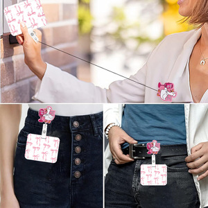 Wholesale Singing Goose Transparent Rotating Alligator <b>Clip</b> Horizontal Card Holder with <b>Bow</b> and Glitter Badge Scroll - Product Image 3