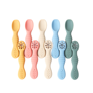 Cuchara de Silicona Libre de BPA para Bebés, Cuchara para Introducción de Alimentos, Cuchara de Silicona Suave para el Aprendizaje de la Alimentación - Product Image 3