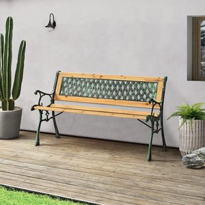 <span class=keywords><strong>Banc</strong></span> classique d'extérieur en bois pour la cour, le patio, le <span class=keywords><strong>jardin</strong></span>, le balcon et la terrasse. - Product Image 2