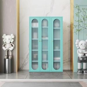 נורדי ברזל כוננית עם דלת זכוכית תצוגת ארון דלת אחת ארון ילדי של מדף ספרים סלון לקבל צד cabine - Product Image 2