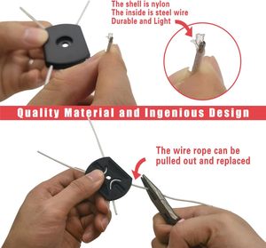 NeJesZoe 10 unidades Cabezal de repuesto para desbrozadora eléctrica con hilo de acero, diámetro de 0.2 pulgadas/5.5mm, para motor de 2 tiempos, a batería, OEM, DIY, 1 1/4 pulgadas - Product Image 3