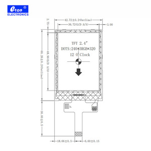 Nhà máy tùy biến 2.4 inch IPS 240*320, 8/9/16/18 MCU TFT độ sáng cao đầy đủ góc nhìn LCD module - Product Image 4