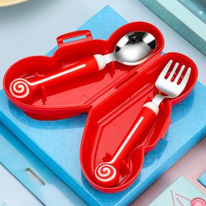 Set di Posate per Bambini Riutilizzabili in Acciaio Inox 316, 2 Pezzi, 6 Pollici, con Custodia - Product Image 3