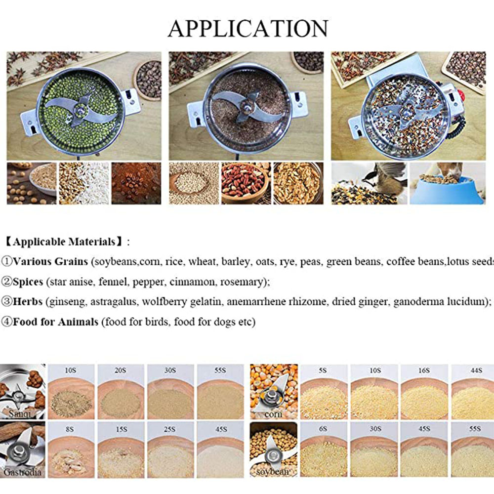 Grains de café Noix Épices Grain À Base de Plantes Poudre Sèche De Mélangeur de broyeur de Nourriture Épices grains Broyeur 800g Moulin À Café Électrique