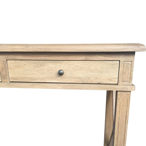 Hampton Style Đồ Nội Thất Phòng Khách Sang Trọng Cong Tay Bàn Gỗ Sồi Bảng 3 Ngăn Kéo - Product Image 3