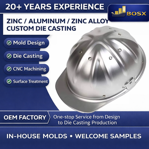 BOSX直販による高品質オープンモールド高圧鋳造ヘルメットシェル、亜鉛合金製、サイズと色のカスタマイズ可能 - Product Image 1