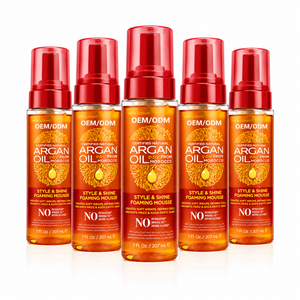 Mousse coiffante à l'huile d'argan OEM ODM, tenue forte, contrôle des frisottis, brillance, mousse coiffante pour cheveux bouclés, marque privée - Product Image 1
