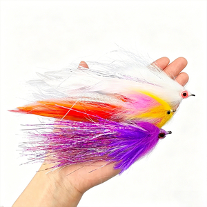 <span class=keywords><strong>Leurre</strong></span> de pêche à la mouche en eau salée 1/0 2/0 avec plume <span class=keywords><strong>pour</strong></span> poissons prédateurs - Product Image 1
