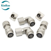 Connecteur circulaire femelle M23 à 2 broches, droit, à visser, pour câble d'alimentation de servomoteur