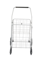 Chariot de magasinage pliable portable sur mesure de 65 kg pour les supermarchés, pour un usage domestique, avec support en plaque de fer au fond