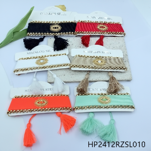 Bracciale in pelle da donna con chiusura magnetica facile da indossare perline in acciaio inossidabile di forma piatta da 6mm per feste o per uso Casual - Product Image 1