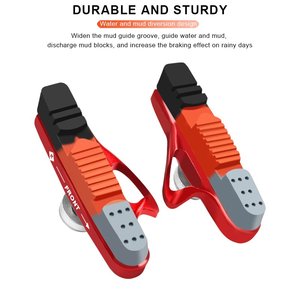 RIDERACE 1 Paire de Plaquettes de Frein en Caoutchouc pour Vélo de Route, Plaquettes de Frein pour Frein à Jante CNC, Chaussures de Frein de Vélo Durables, Accessoires de Cyclisme - Product Image 3