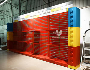 Rak pajangan mainan anak-anak, furnitur pajangan dinding toko mainan anak warna-warni trendi desain dekorasi Interior - Product Image 4