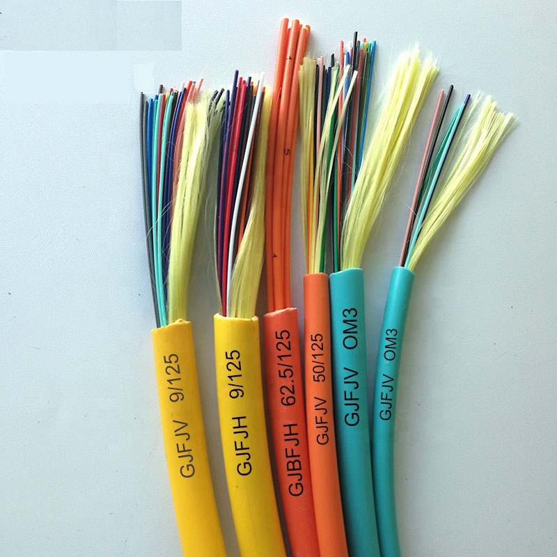 Aramid Yarn Indoor Fiber Optical Cable Anti Rodent Tight Buffer Duplex Armored GJSFJBV