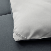 Vente flash - Ensemble de couette gris sur mesure en microfibre, 7 pièces, taille King Queen
