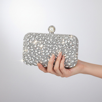 Pochette de soirée de luxe pour femme, motif feuille entière, avec cadre en strass, fermoir perle et diamant, sac à bandoulière pour gala, cocktail et bal de promo
