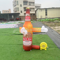Bouteille de bière gonflable personnalisée, étanche, durable, alimentée par prise, danseur de vent, ballon promotionnel pour la publicité