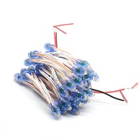 50 pièces/ensemble panneau de signalisation publicitaire signe en plastique lettre rouge bleu vert couleur unique 9mm 12v Pixel Led Module lumière