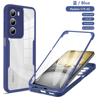 Lichicase Mutil couleur panneau arrière clair bords surélevés étui pare-chocs pour Realme C75 C75X 14X PC couverture arrière